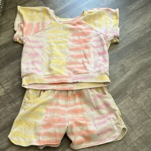 Garanimals Pink and Yellow Tie-Dye Pajama Set